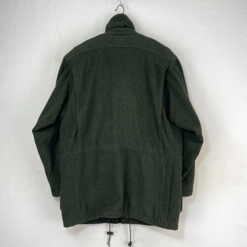 Laksen Wool Coat Mens Medium Green Felt Loden Tweed Shooting Field Jacket - Picture 2 of 17