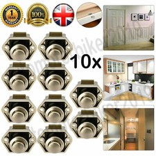 10X MINI PUSH BUTTON CATCH LOCK FOR CUPBOARD DOOR KNOB CAMPERVAN MOTORHOME LATCH