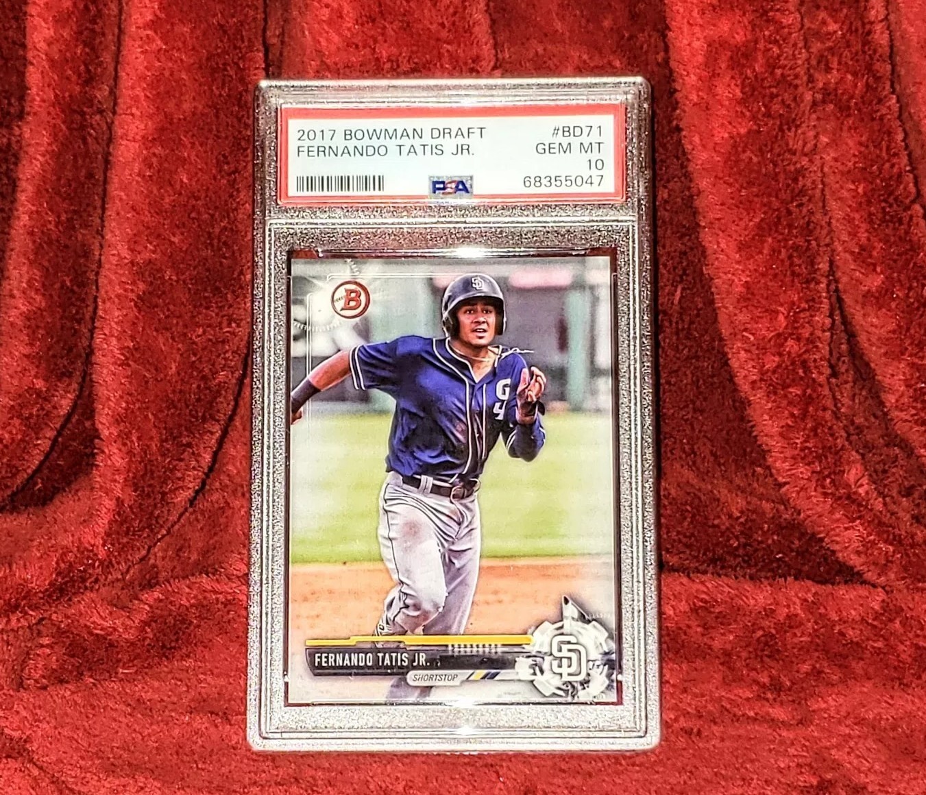 FERNANDO TATIS JR 2017 BOWMAN DRAFT #BD71 PADRES ROOKIE RC PSA 10 🔥