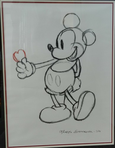 "Reimpresión del 1934 ""Mickey's Apamroller"" Disney 30"" X 36"" estampado enmarcado - Imagen 2 de 7