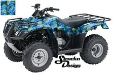 Blue Abstract Zebra Print Camo Decal Vinyl Graphic Wrap Kit ATV UTV Golf Cart US
