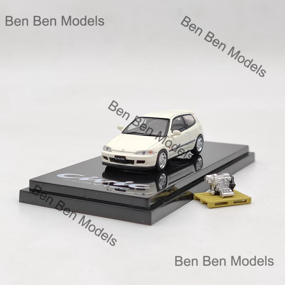 4R-563 ホビージャパン 1/64 ホンダ シビック EG6K SiR Ⅱ Hobby Japan 1:64 Civic EG6 SiR Ⅱ With Engine Display Model