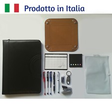 CARTOLERIA UFFICIO Kit cartella borsa ufficio in pelle professionale 13 pz