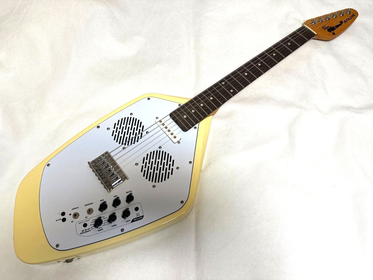 VOX APACHE-2 Phantom Guitar Vintage White Built-in Speaker VOX APACHE-2 Phantom Guitar Vintage White Built-in Speaker