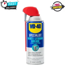 WD-40 Specialist White Lithium Grease Spray with SMART STRAW SPRAYS 2 WAYS 10 OZ
