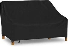 iCOVER Patio Sofa Cover, Waterproof 2-Seater Loveseat Cover, Buckles Drawstring 