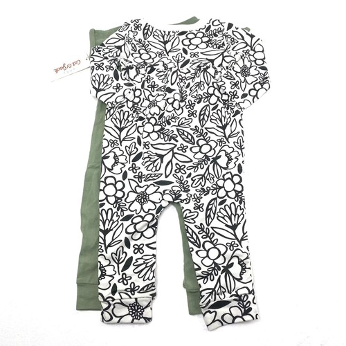 Cat & Jack Baby Girl Romper ‘You Are My Everything’ Green (2 Pack) Size 0-3M-12M - Picture 11 of 17