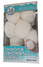 Indoor Snowball Fight 16 Soft Snowballs Safe Fun and Reusable New for All Ages