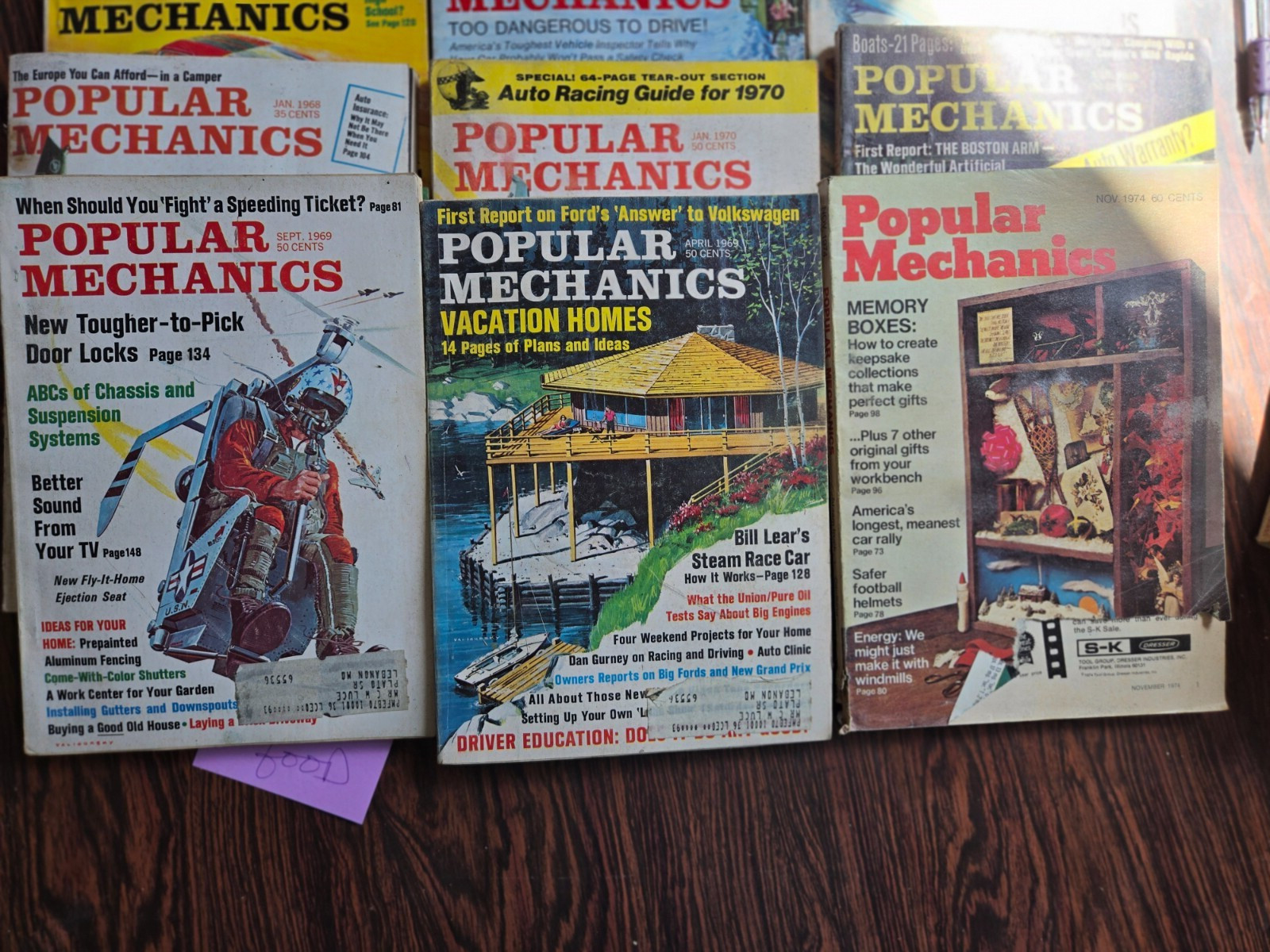 Set of 18 Poplular Mechanics Magazines 1967 through 1974 #OSSH