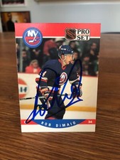 1990-91 PRO SET #625 ROB DIMAIO SIGNED AUTOGRAPHED CARD A