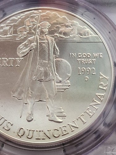 1992-D $1 Columbus PCGS MS 69-- 90% Silver -SEE STORE WW2 MEDALS -PCGS COINS - Picture 4 of 9