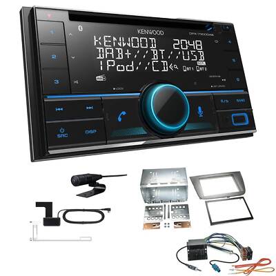 Kenwood DPX-7300DAB Radio Bluetooth für Seat Altea ab 2004 anthrazit ohne Canbus
