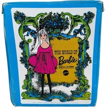 Vintage 1968 The World Of Barbie Doll Case 1002 1968 Mattel Blue and Green