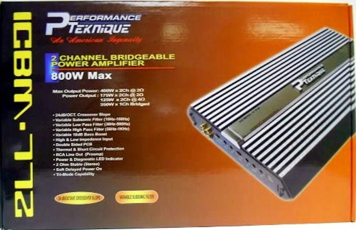 Performance Teknique 800w, 2 Channel Bridgeable Mosfet Amplifier Model ICBM-772 - Image 3 of 4