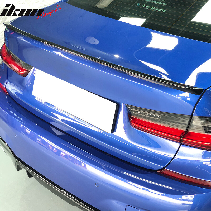 Spoiler Coffre Arrière Noir Brillant ABS Pour BMW G20 Série 3 (2019-2020) 320i 320D - Style M, Installation Adhésive - 12