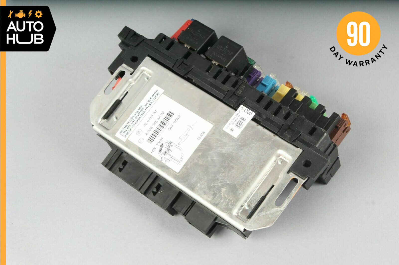 03-12 Mercedes R230 SL500 SL550 SL55 AMG Rear SAM Fuse Box Relay Module OEM