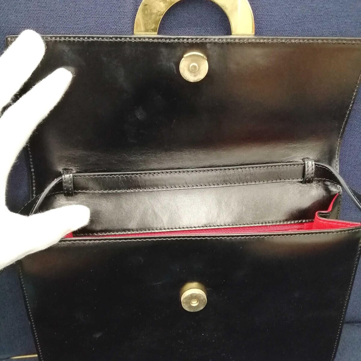CELINE M14 Shoulder Bag Black Used 9.8×7.0×1.7 inch From CELINE M14 Shoulder Bag Black Used 9.8×7.0×1.7 inch From