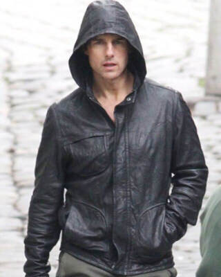 Tom Cruise Mission Impossible 4 Ghost Protocol Black Hoodie Biker