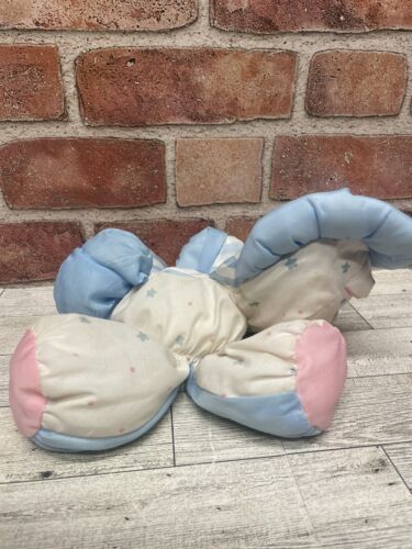 Fisher Price Puffalump Zebra Pony 1991 Vintage Peluche Blu Bianco Stelle Strisce 8" - Foto 2 di 5
