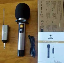 Tonor Tw-620 Wireless Microphone With Rechargeable Receiver,1/4 Output For Amp