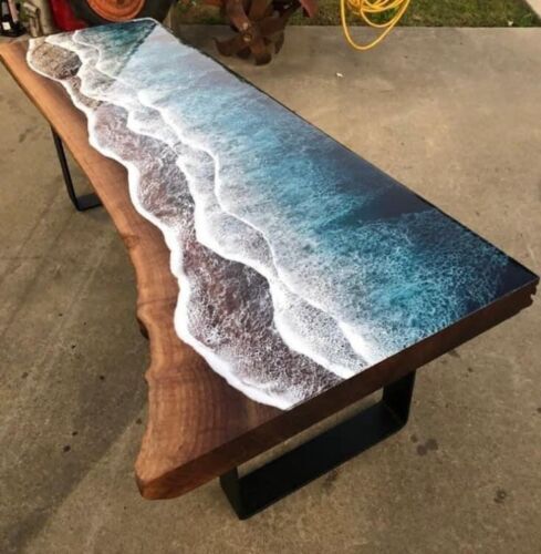Epoxy Wooden Live Edge Table Top Home Furniture Decor