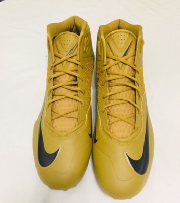 Gold & Black Nike Zoom Code Elite 3/4 TD Football Cleats Shoes 620499 Size 18