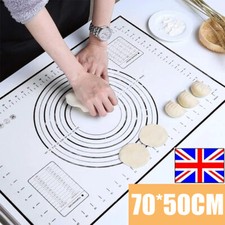Silicone Large Non Stick Sheet Dough Fondant Rolling Mat Baking Pastry Icing UK