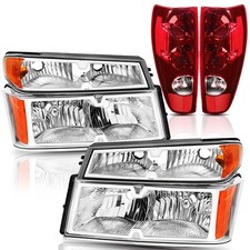 6pcs Headlights & Tail Lights for 2004-2012 Chevy Colorado/GMC Canyon