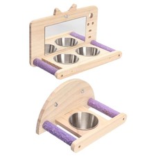 Vogelspielzeug Papagei -Barsch, Papageien -K&auml;fig -Feeder -Sch&uuml;ssel mit