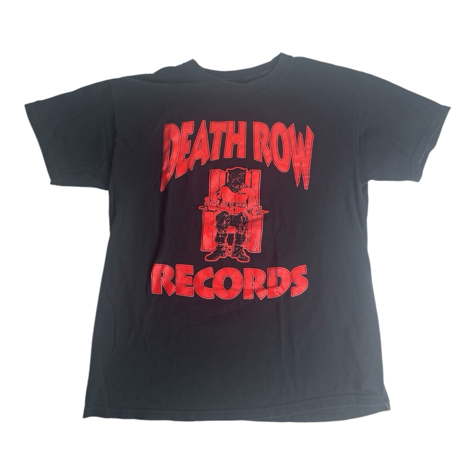 FILA Maglietta Death Row 00s Y2k etichetta discografica sedia elettrica rap concerto tour maglietta