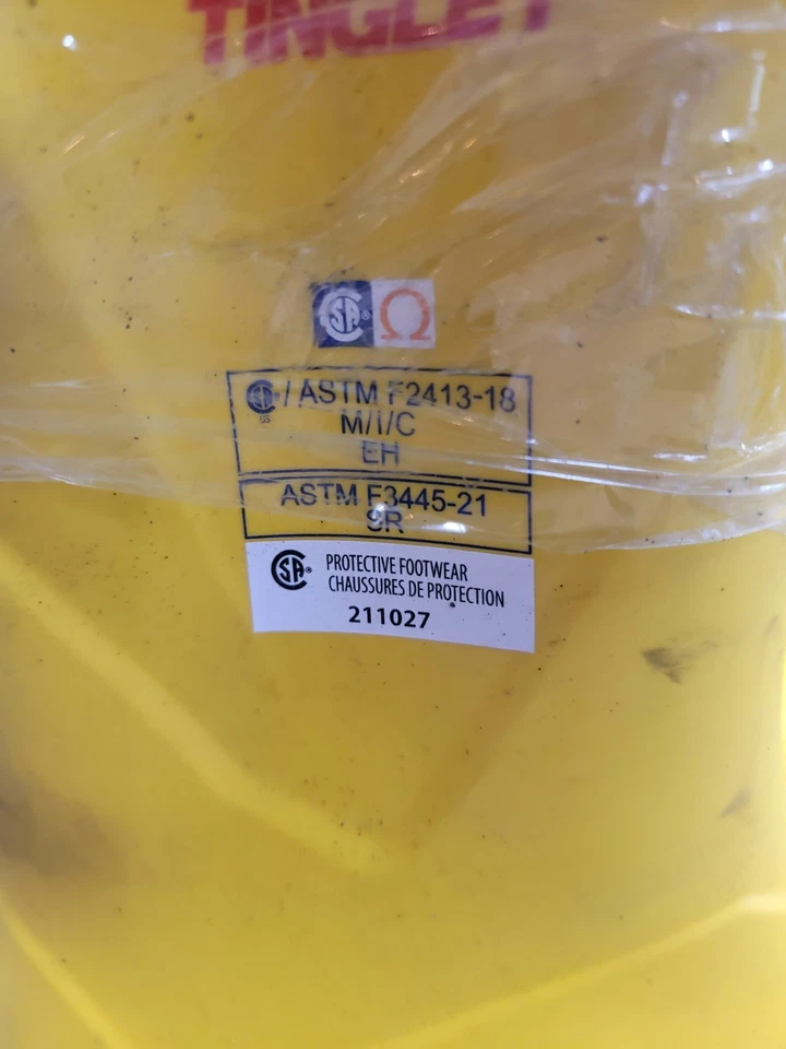 Tingley Rubber Boot,Men's,10,Knee,Yellow,PR, XAN8E/2080AZ916 - Image 2 of 4