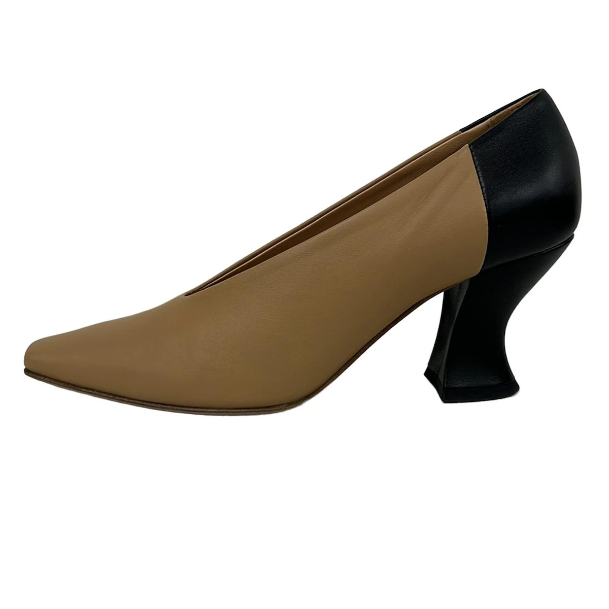 BOTTEGA VENETA - Brown Black Leather Women's Pumps