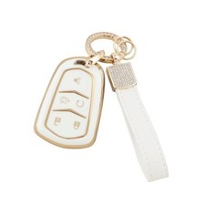 Key Fob Cover Compatible with Cadillac SRX XT4 XT5 XT6 CTS CT6 ATS XTS
