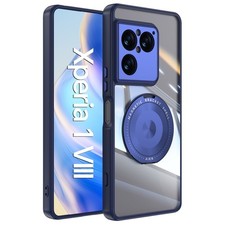 For Sony Xperia 1 VIII, Hybrid Armor Crystal Shell Back Ring Stand Cover Case
