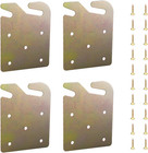 Bed Frame Brackets 4PCS Wood Bed Frame Hardware Universal Replacement Parts Rail