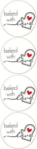 50 Sticker Homemade withLove Bags Boxes bake Stickers Packaging Business Labels - Picture 8 of 23