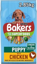 Bakers Puppy Dry Dog Food Chicken and Veg 2.85kg, Pack of 4 3.46 per kilo