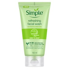 Simple Refreshing Face Wash 150ml Gentle Daily Facial Cleanser