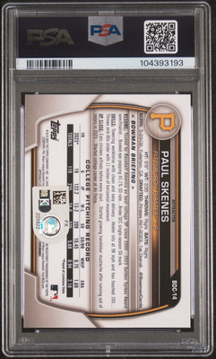2023 Bowman Chrome Signed Paul Skenes 1st Refractor Autographed #1 