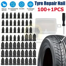 100Pcs Car Tubeless Vacuum Tyre Puncture Repair Kit Screw Nails Tire Patch Plug