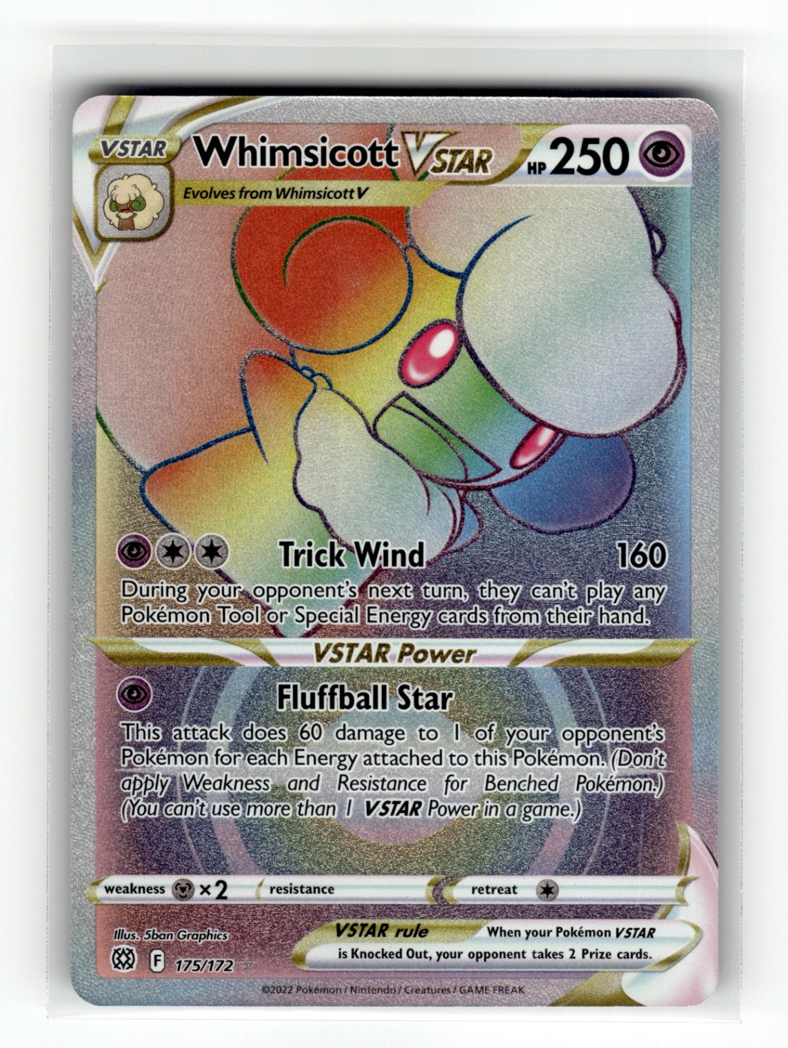 Whimsicott VSTAR (Secret) Secret Rare SWSH09: Brilliant Stars 175/172 NM