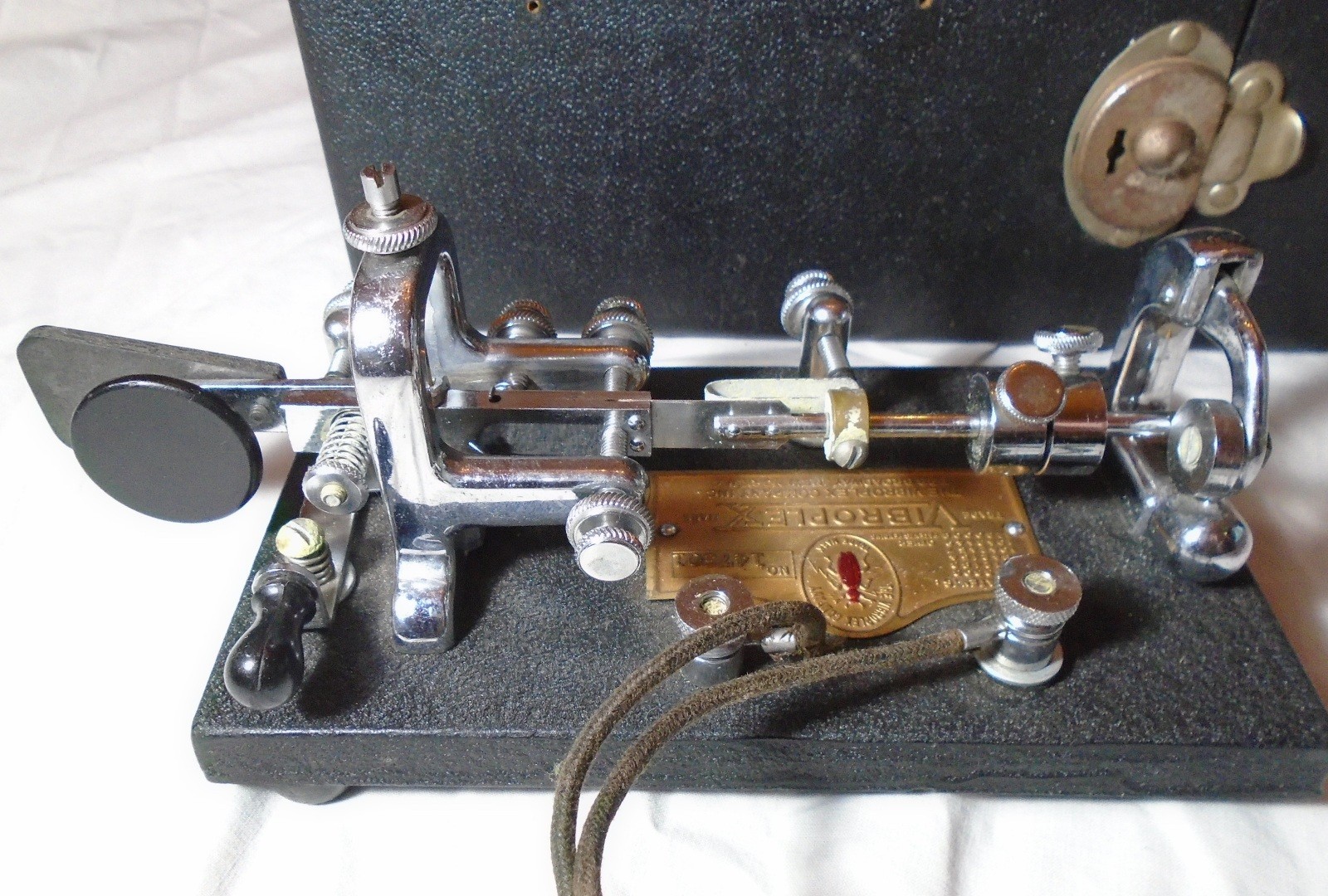 1945 Vibroplex Original Bug 833 Broadway NY No 147501 Telegraph Key w/Case