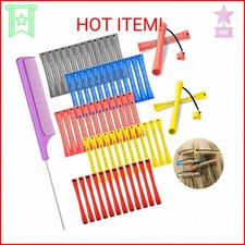 WILLBOND 60 Pieces Hair Perm Rods Set Plastic Cold Wave Perming Rods for Natural