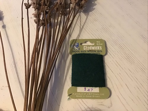 8 x Cards Of Vintage Chadwick’s Mending Thread. Green. Ref 147 - Picture 3 of 3