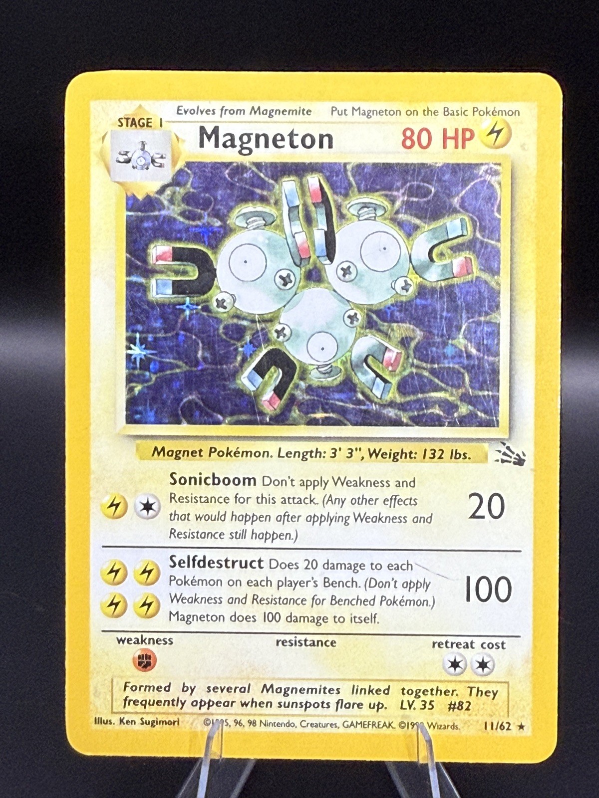 Magneton 11/62 Fossil Holo Unlimited Pokémon - LP