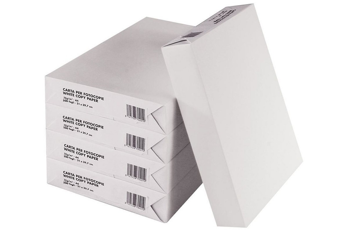Carta BM Office A4 80g/m² – Confezione Da 5 Risme Da 500 Fogli, Per Laser E Inkjet, Bianca, Certificata Ecolabel