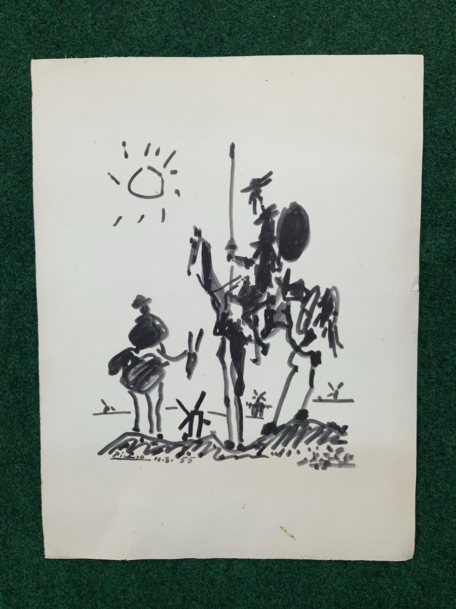 Picasso Don Quixote c.1960s–70s Print on Arches Paper 23x18