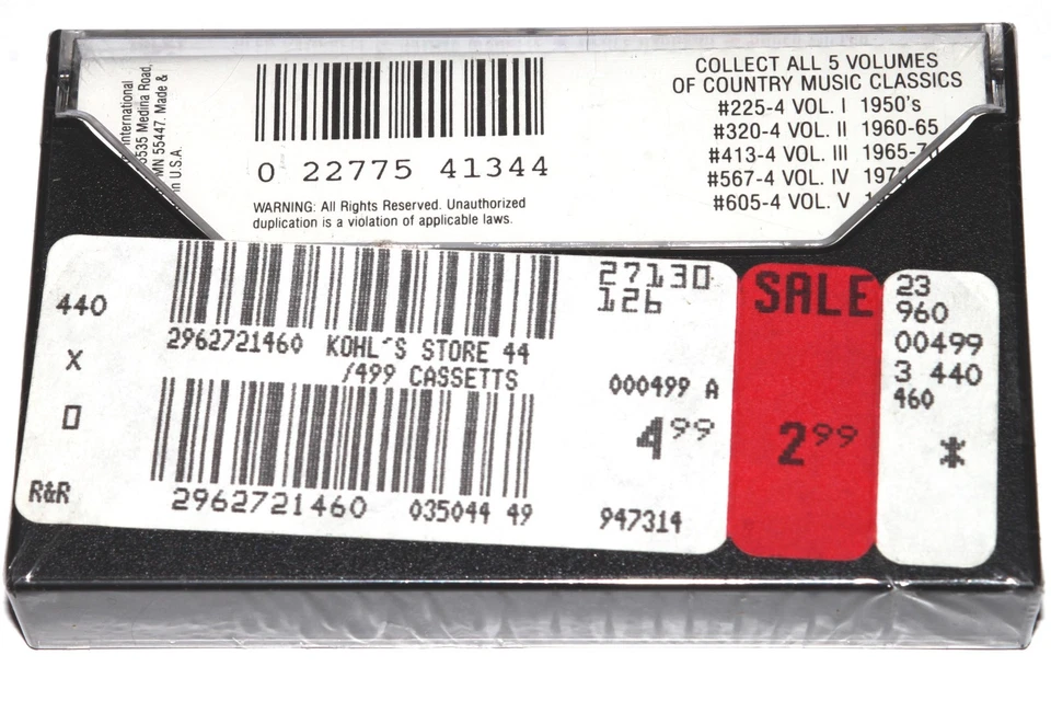 Country Music Classics Vol. III 1965-70 (Cassette Tape) NEW SEALED - Image 2 of 4