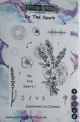 Pretty Gets Gritty Clear A5 Stempelset ''Be The Spark''