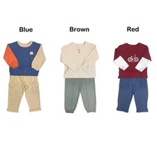 Member's Mark Boys 2-Piece Playwear Set, Pull-On, Long Sleeve, French Terry